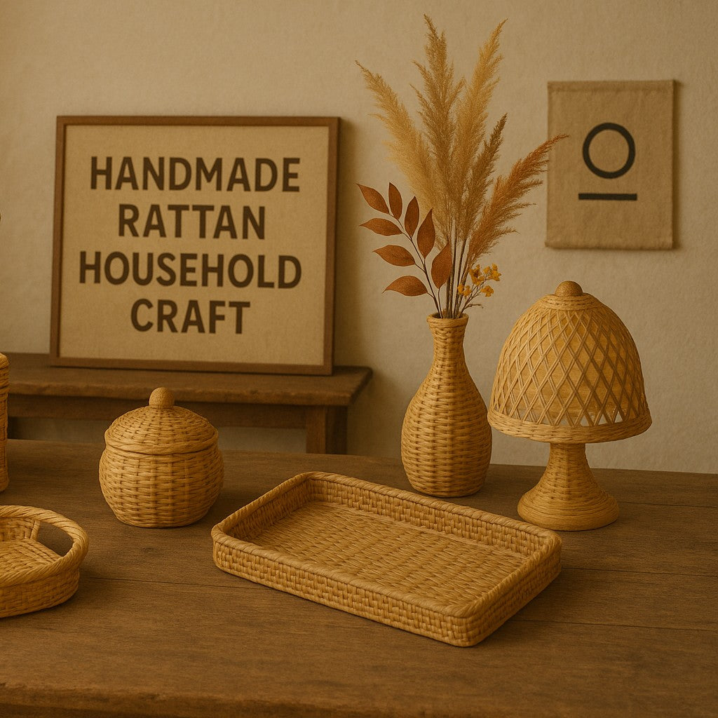 Rattan Cane Wicker Handmade Craft Household Items