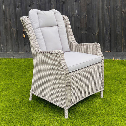 ADDA 5-Piece Set Outdoor Wicker 4 Seat Dining Table Chair - Grey - Direct Factory Furniture Australia