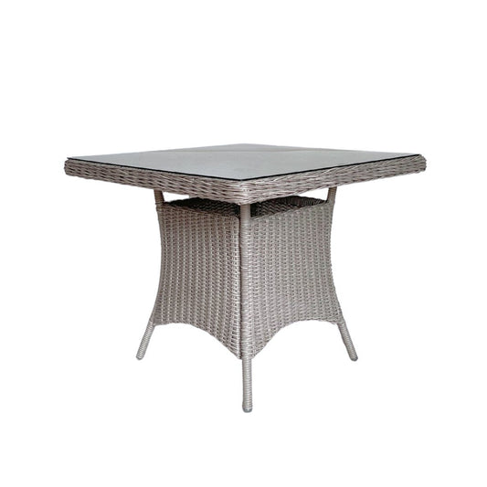 ADDA Outdoor Wicker Dining Table 90cm - Grey