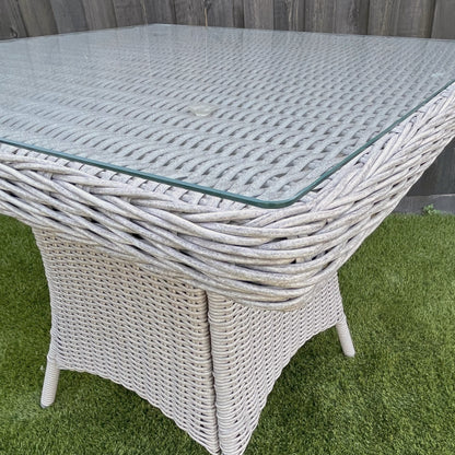 ADDA Outdoor Wicker Dining Table 90cm - Grey