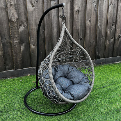 AMIRA Pet Swing Basket Bed Egg Chair for Small Cat & Dog- Grey - Direct Factory Furniture Australia