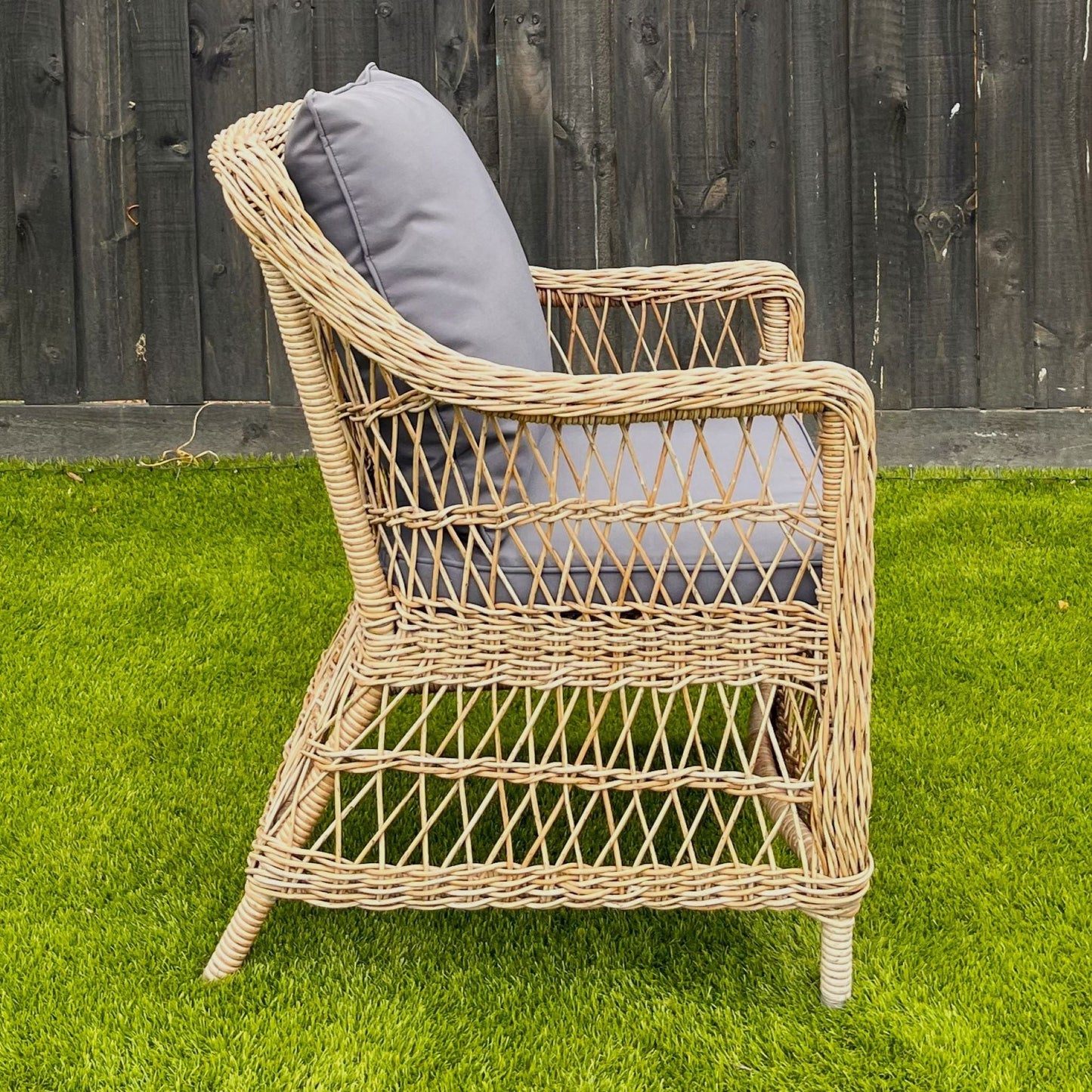 AMOIR 2-Piece Set Poly Rattan Wicker Outdoor Dining Chair - Brown - Direct Factory Furniture Australia