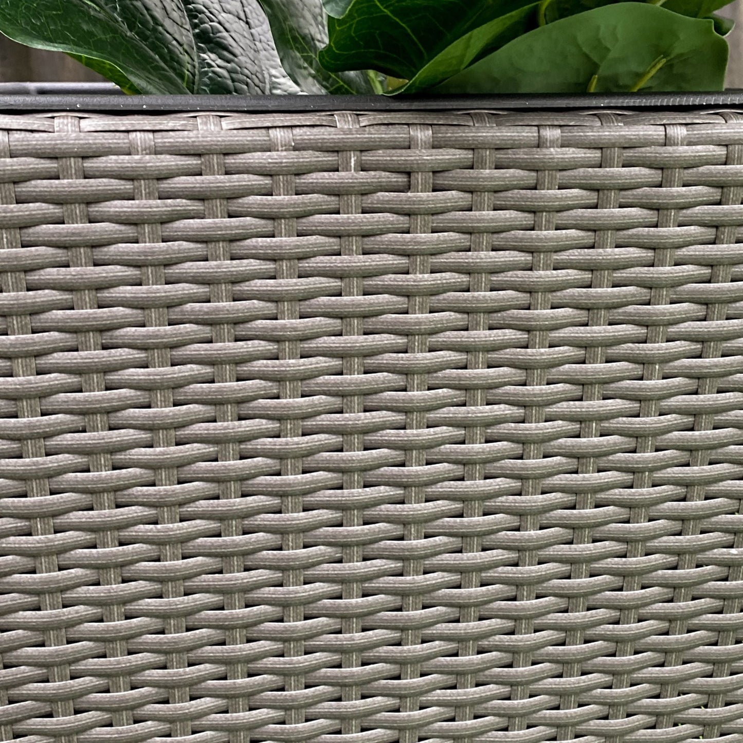 ASWAN Poly Rattan Wicker Large Planter Pot - Grey - Direct Factory Furniture Australia