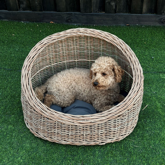 BELLA Pet Basket Bed for Small Cat & Dog- Brown - Direct Factory Furniture Australia