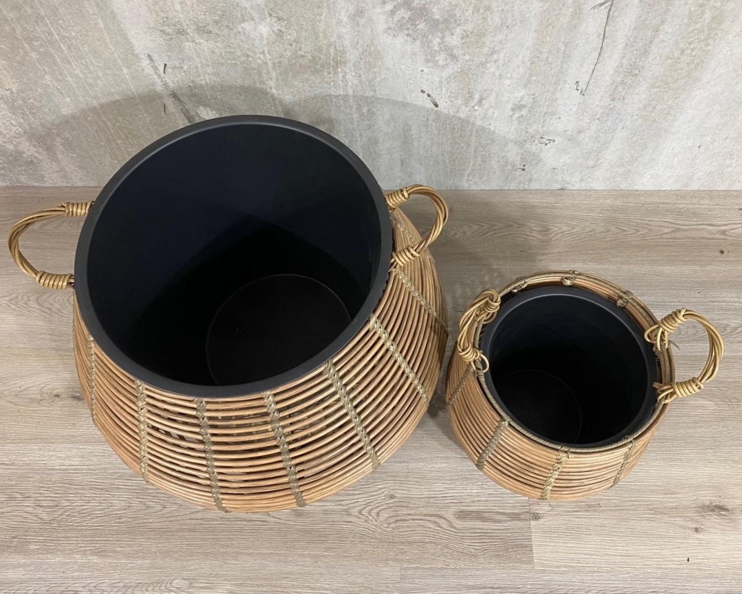 CIRCA Poly Rattan Wicker Large Planter Pot - Natural Brown - Direct Factory Furniture Australia