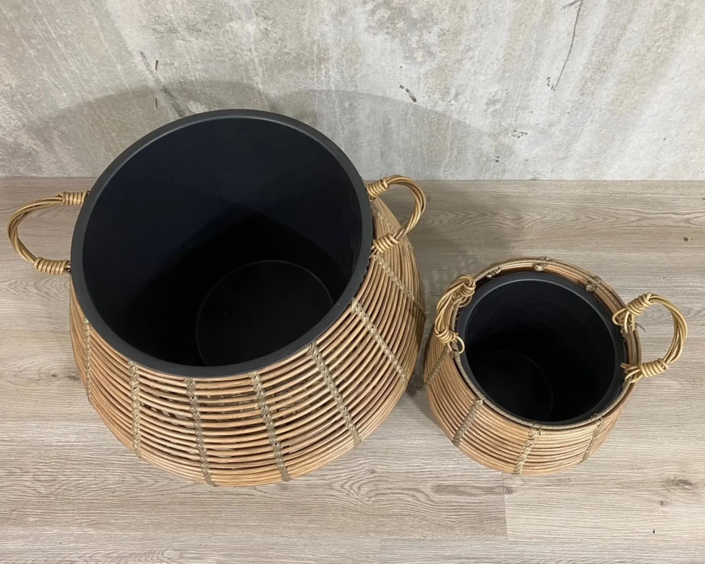 CIRCA Poly Rattan Wicker Large Planter Pot - Natural Brown - Direct Factory Furniture Australia