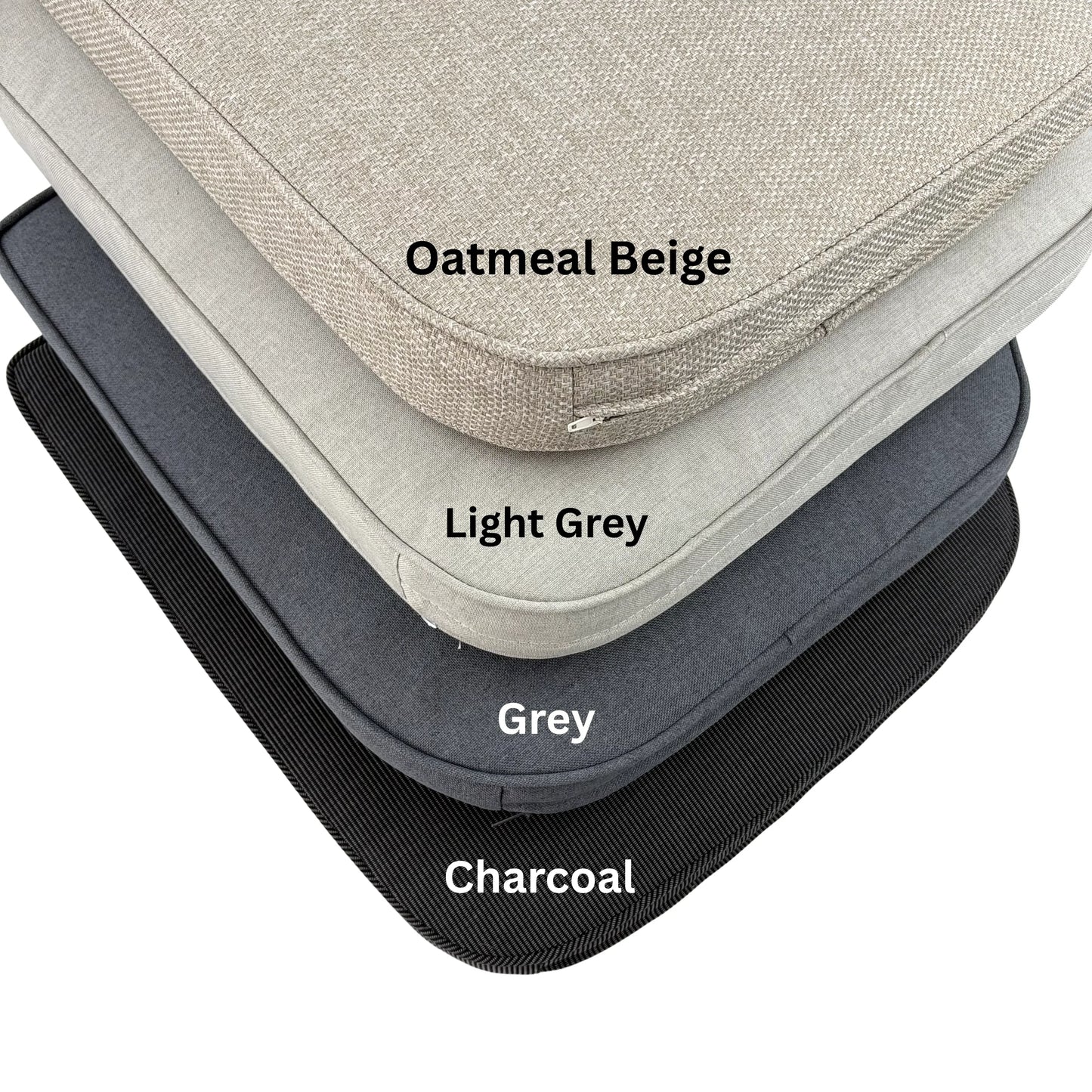CALOR | Outdoor Dining Chair Seat Cushion | Light Grey | 44cmx46cm