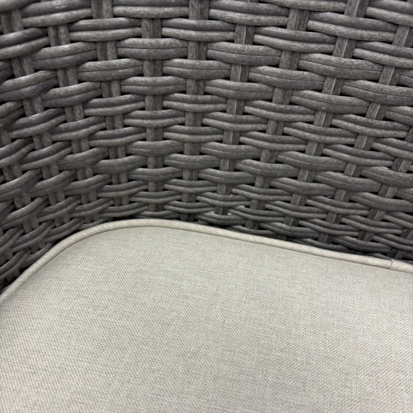 CALOR | Poly Rattan Wicker Stackable Outdoor Dining Chair | Grey - PL18002-DC-S4-GRY - Direct Factory Furniture Australia