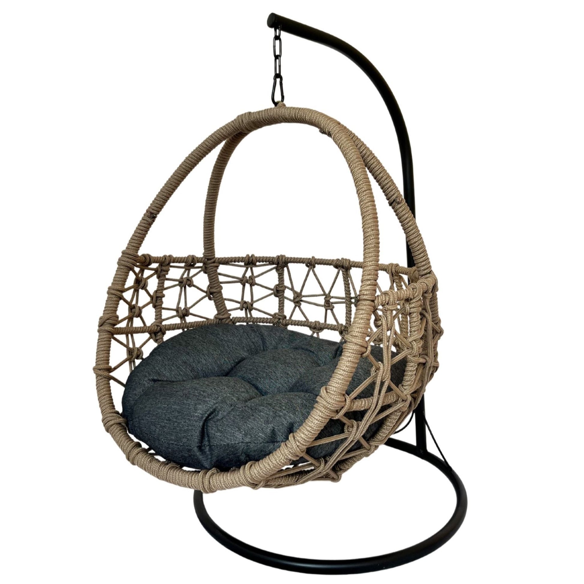 ESMEE Pet Swing Basket Bed Egg Chair for Small Cat & Dog- Brown - Direct Factory Furniture Australia