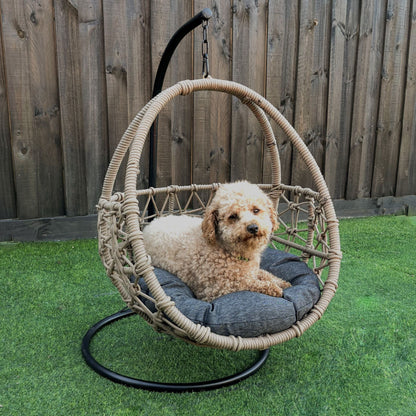 ESMEE Pet Swing Basket Bed Egg Chair for Small Cat & Dog- Brown - Direct Factory Furniture Australia