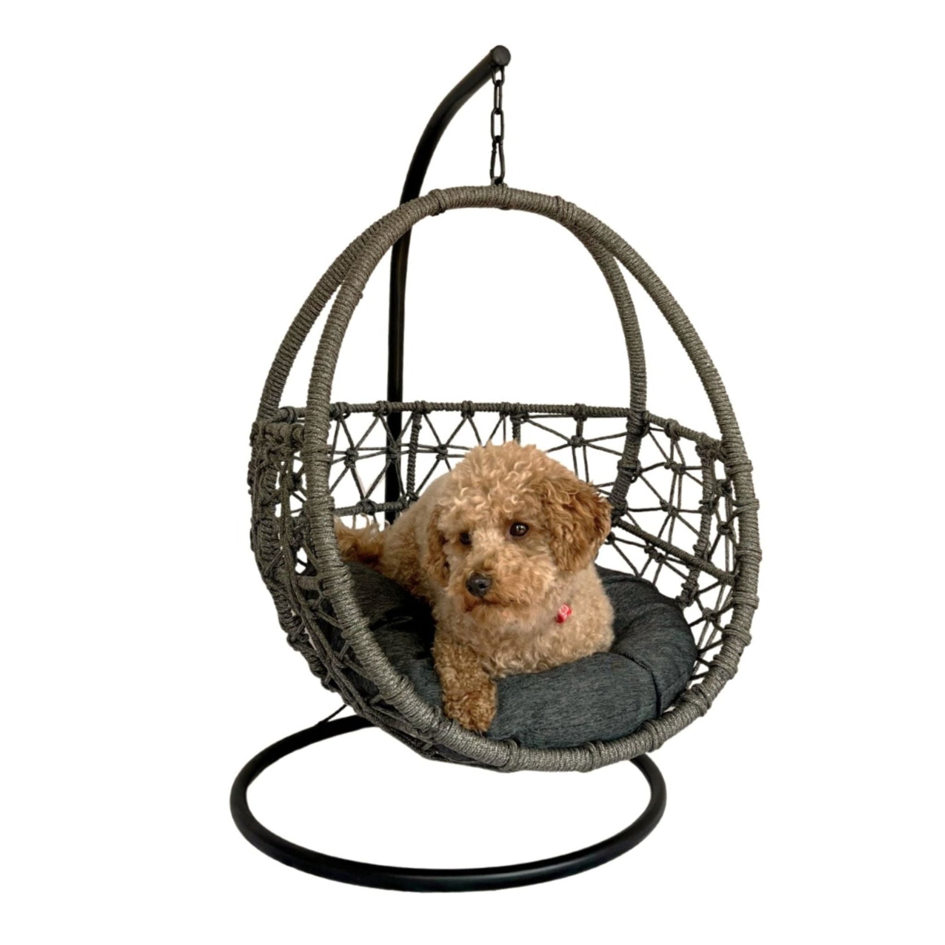 ESMEE Pet Swing Basket Bed Egg Chair for Small Cat & Dog- Grey - Direct Factory Furniture Australia