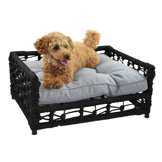 HONDJE Pet Basket Bed for Small Cat & Dog- Black - Direct Factory Furniture Australia