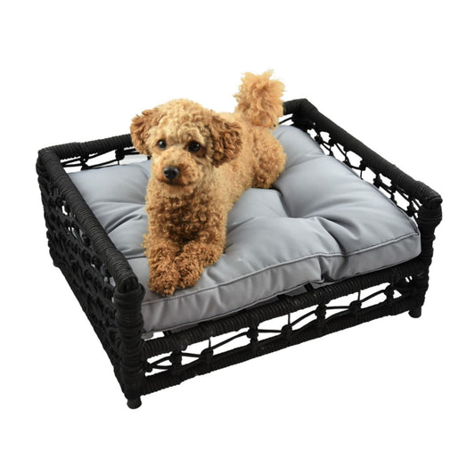 HONDJE Pet Basket Bed for Small Cat & Dog- Black - Direct Factory Furniture Australia
