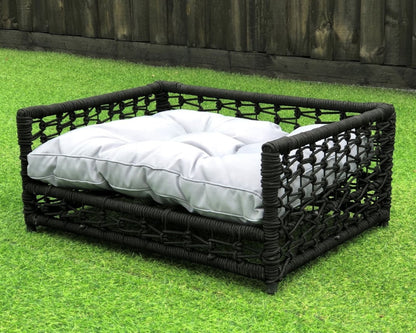 HONDJE Pet Basket Bed for Small Cat & Dog- Black - Direct Factory Furniture Australia