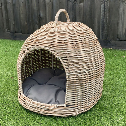 IVANA Pet Basket Bed for Small Cat & Dog- Brown - Direct Factory Furniture Australia