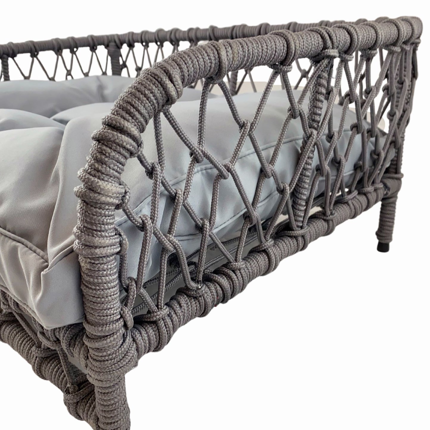 JACOB Pet Basket Bed for Small Cat & Dog- Grey - Direct Factory Furniture Australia