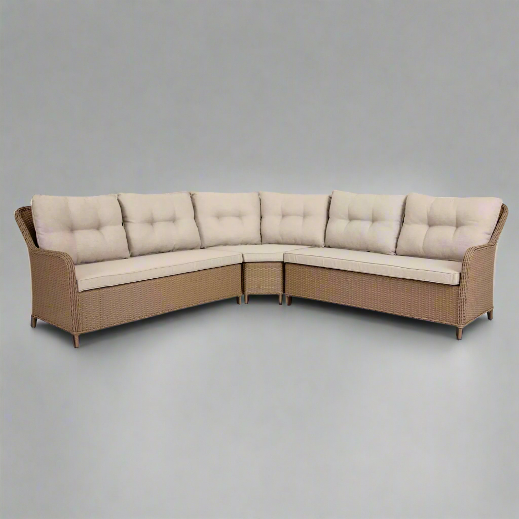 KEW-Outdoor-Dining-Corner-Lounge-Set-Plastic-Rattan-Wicker-7-Seat-Natural-Brown-Colour