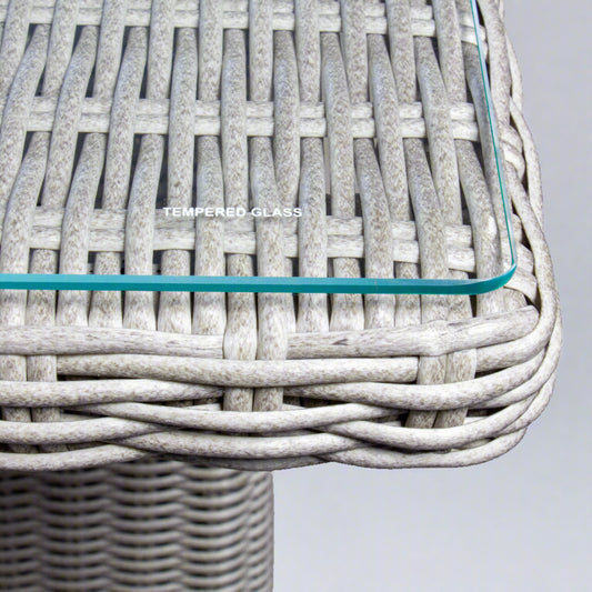 ADDA | Poly Rattan Wicker Outdoor Dining Table | Grey | 1.8m Length