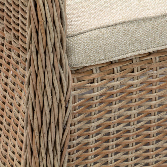 MALAWI | Poly Rattan Wicker Outdoor Dining Chair | Natural