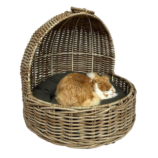 MAIA Pet Basket Bed for Small Cat & Dog- Brown - Direct Factory Furniture Australia