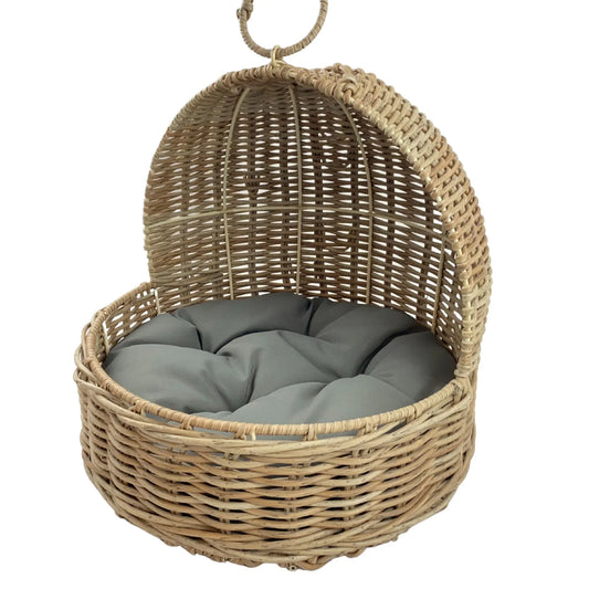 MAIA Pet Basket Bed for Small Cat & Dog- Brown - Direct Factory Furniture Australia