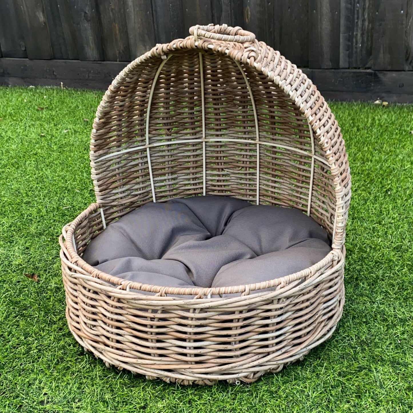 MAIA Pet Basket Bed for Small Cat & Dog- Brown - Direct Factory Furniture Australia