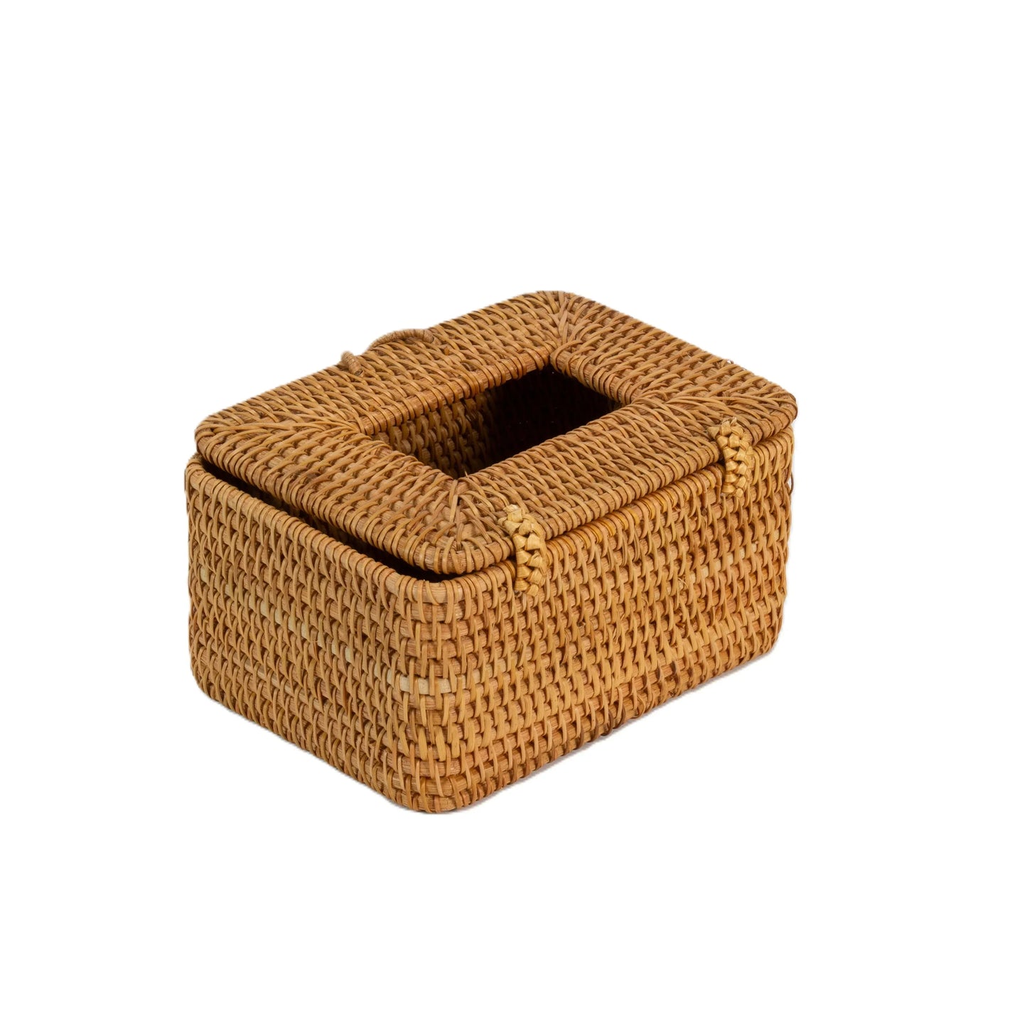 Natural Rattan Cane Handicraft Tissue Box Brown Colour 6