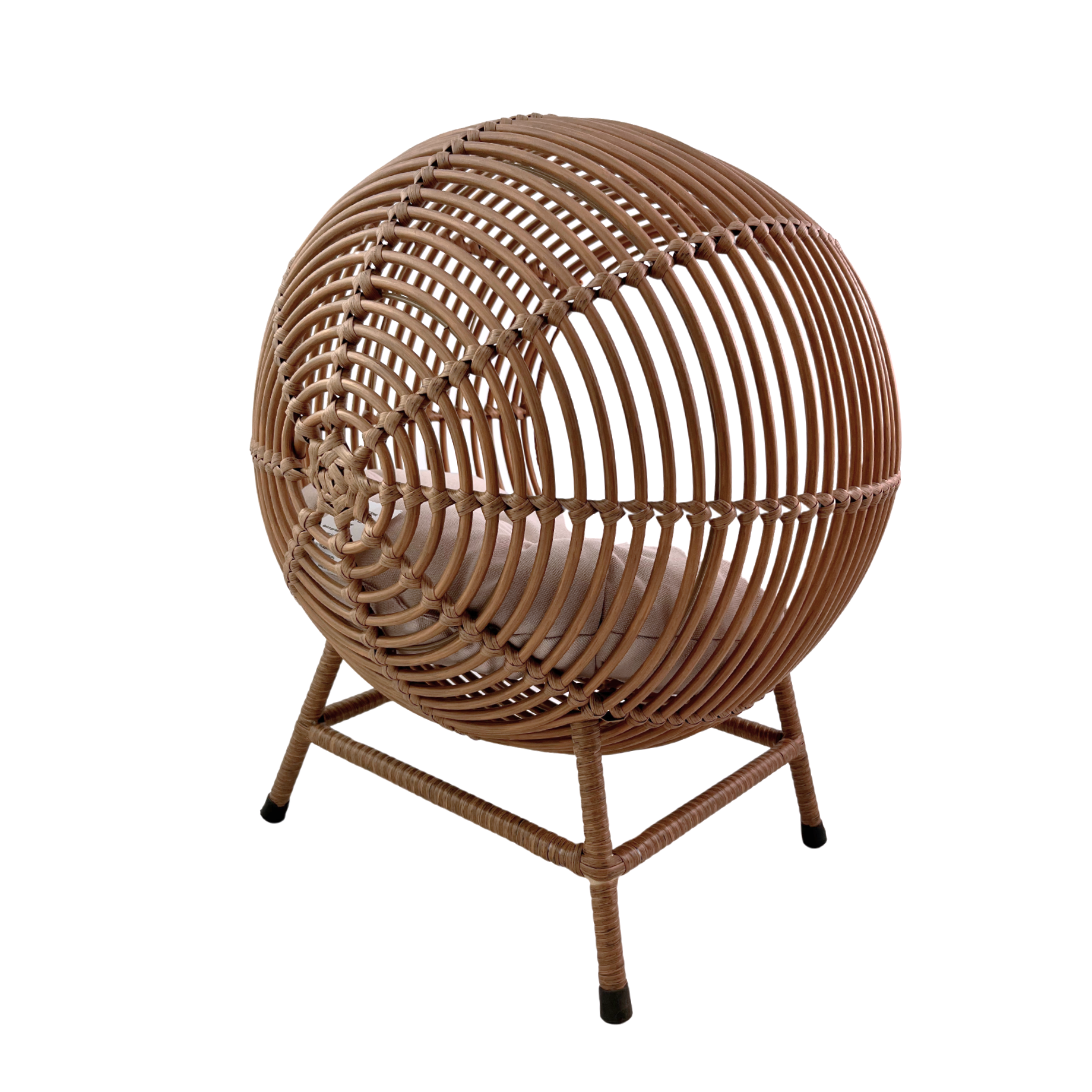 CLEO Pet Wicker Basket Bed - Light Brown 3