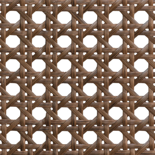 PLASTIC Rattan Cane Webbing | HEX Circle | WALNUT BROWN - S-HEX-WALNUTB-60-1 - Direct Factory Furniture Australia