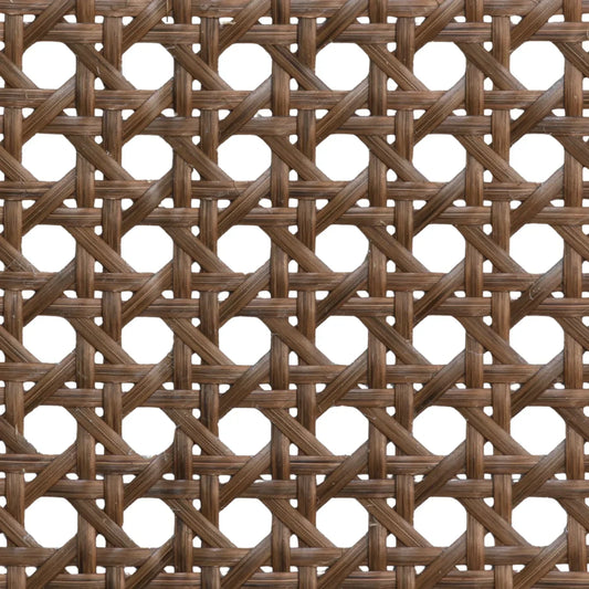 PLASTIC Rattan Cane Webbing | HEX Circle | WALNUT BROWN - S-HEX-WALNUTB-60-1 - Direct Factory Furniture Australia