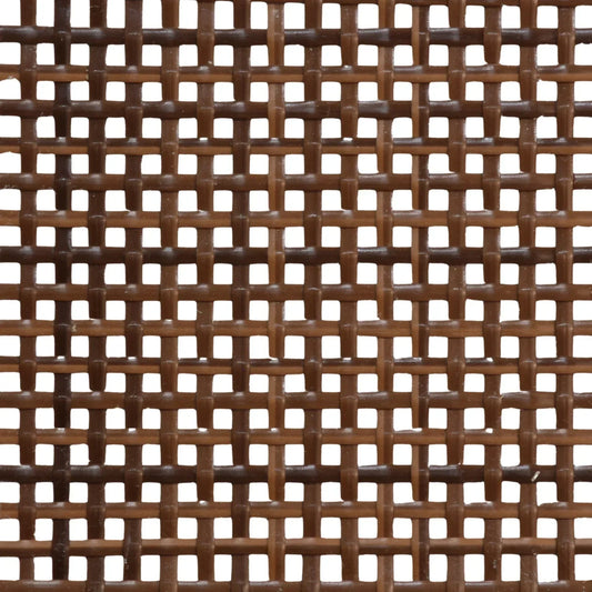PLASTIC Rattan Cane Webbing | RADIO Square | COFFEE BROWN - S-HEX-COFFEEB-60-1 - Direct Factory Furniture Australia