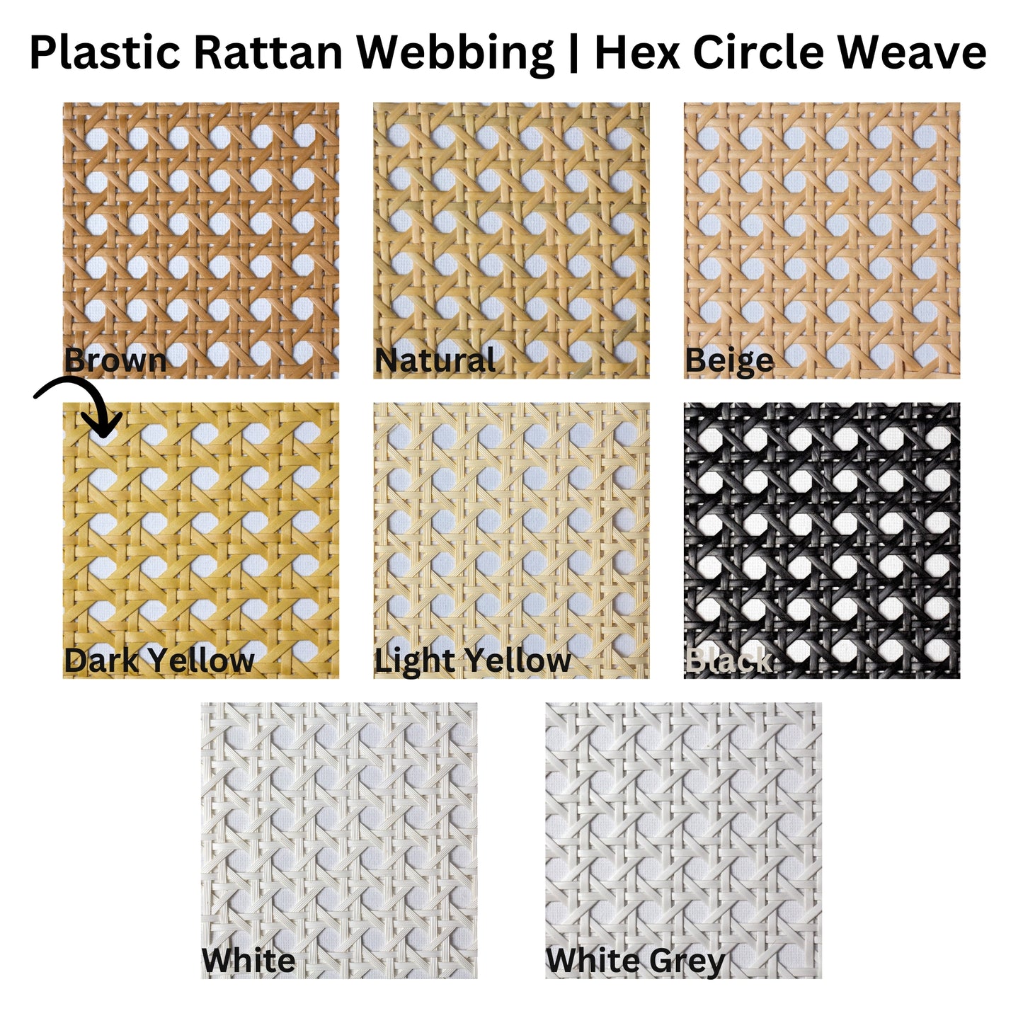 Plastic-Synthetic-Faux-PE-Rattan-Cane-Webbing-Mesh-Roll-Panel-Furniture-Chair-Repair-Open-Weave-Circle-Hexagonal-Melbourne-Australia-Dark-Yellow-3