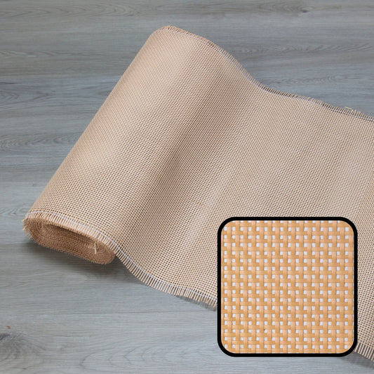 Plastic-Synthetic-Faux-PE-Rattan-Cane-Webbing-Mesh-Roll-Panel-Furniture-Chair-Repair-Open-Weave-Square-Radio-Melbourne-Australia-Beige-1