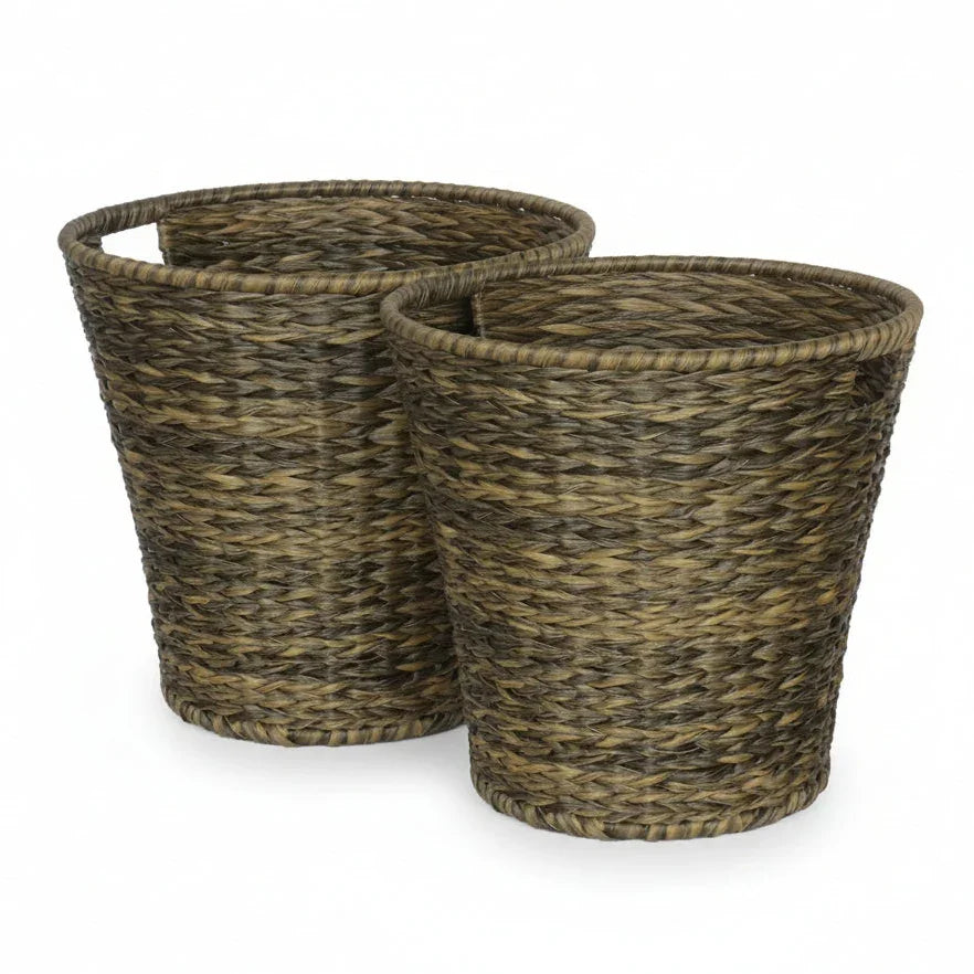 SAPO Poly Rattan Wicker Large Basket - Brown - Direct Factory Furniture Australia