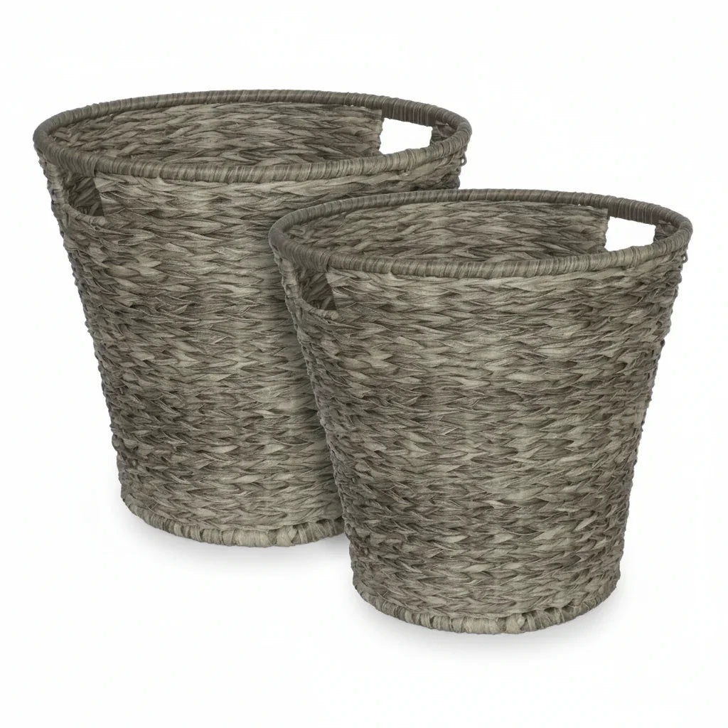 SAPO Poly Rattan Wicker Large Basket - Grey - Direct Factory Furniture Australia