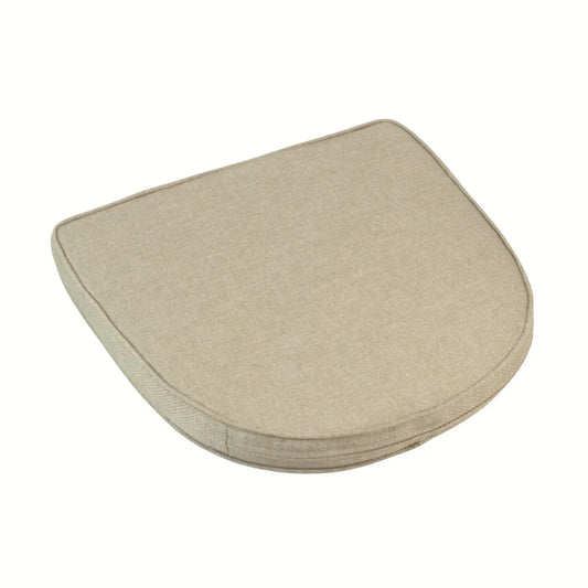 Beige seat cushion on a white background
