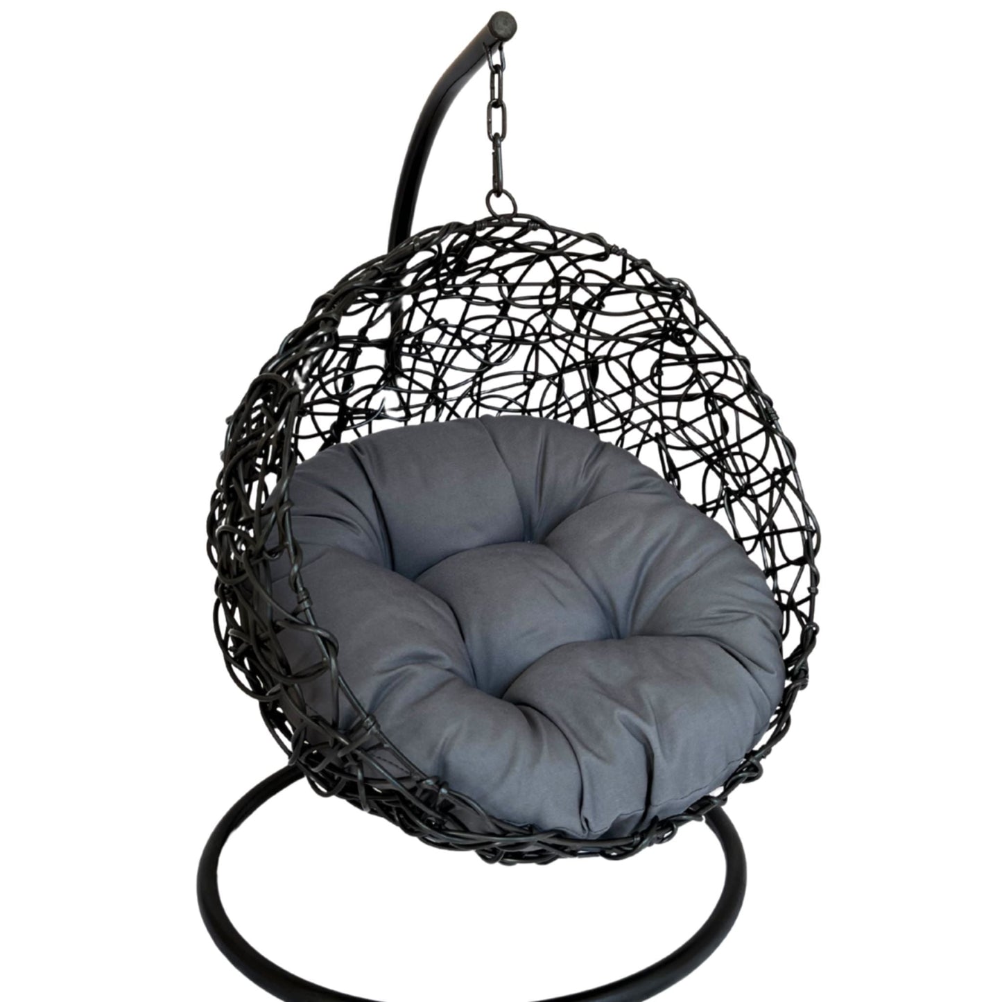 ZEEMAN Pet Swing Basket Bed Egg Chair for Small Cat & Dog- Black - Direct Factory Furniture Australia