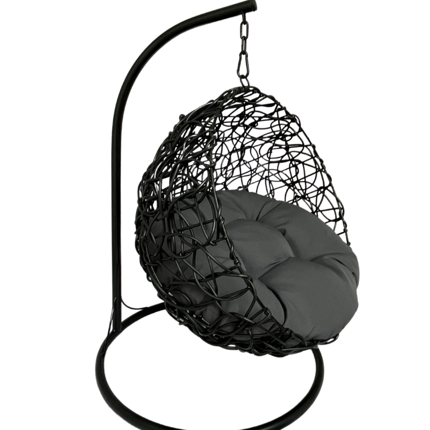 ZEEMAN Pet Swing Basket Bed Egg Chair for Small Cat & Dog- Black - Direct Factory Furniture Australia