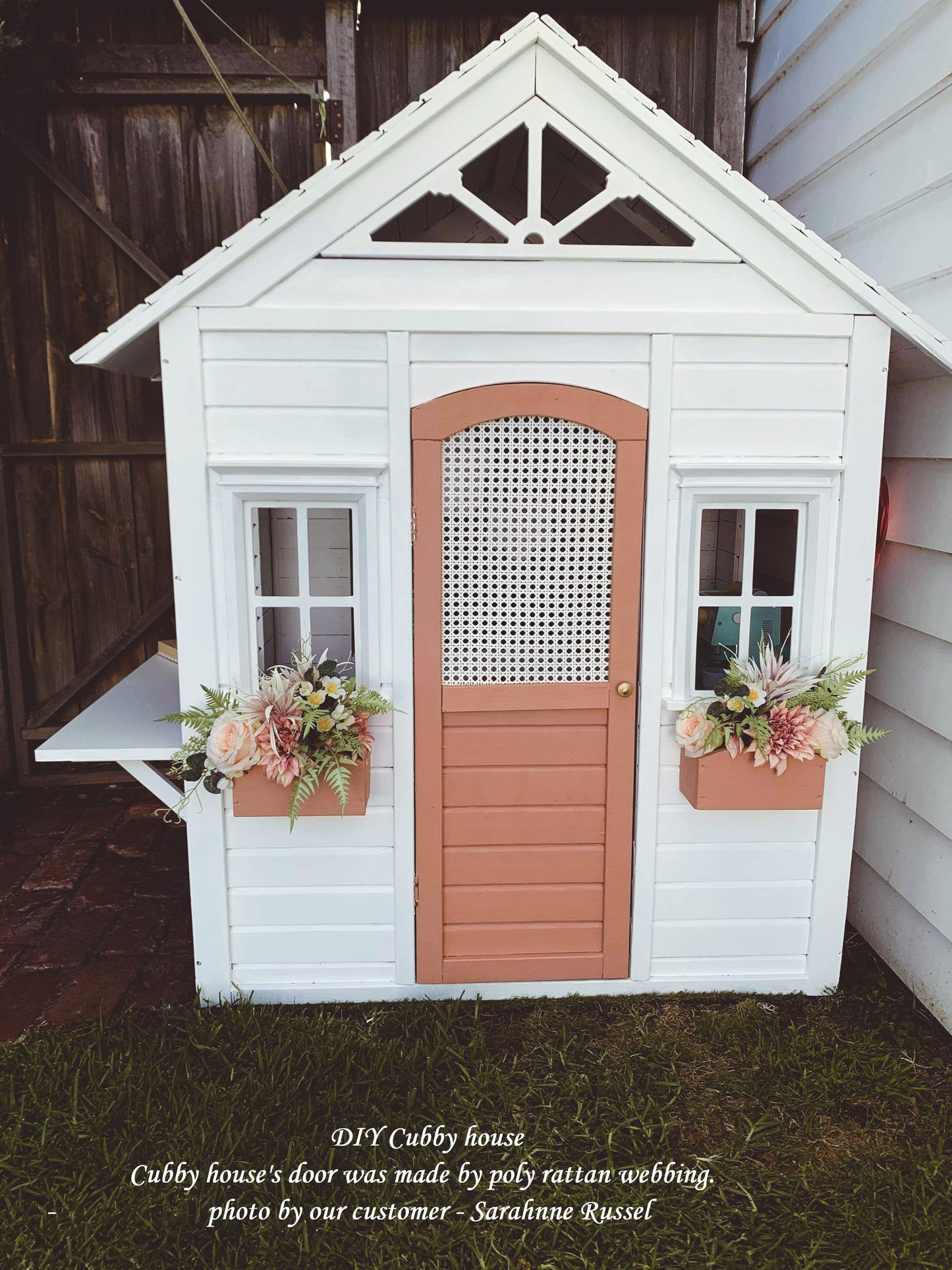 Plastic-Synthetic-Faux-PE-Rattan-Cane-Webbing-Mesh-Roll-Panel-Furniture-Chair-Repair-Open-Weave-Circle-Hexagonal-Melbourne-Australia-White-10