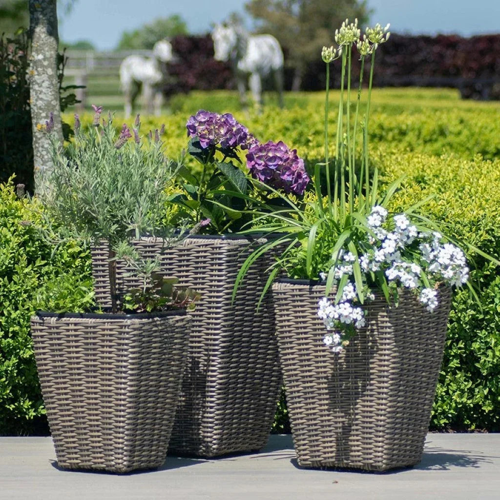 Poly Rattan Wicker Planter Pots & Baskets – Direct Factory Furniture ...