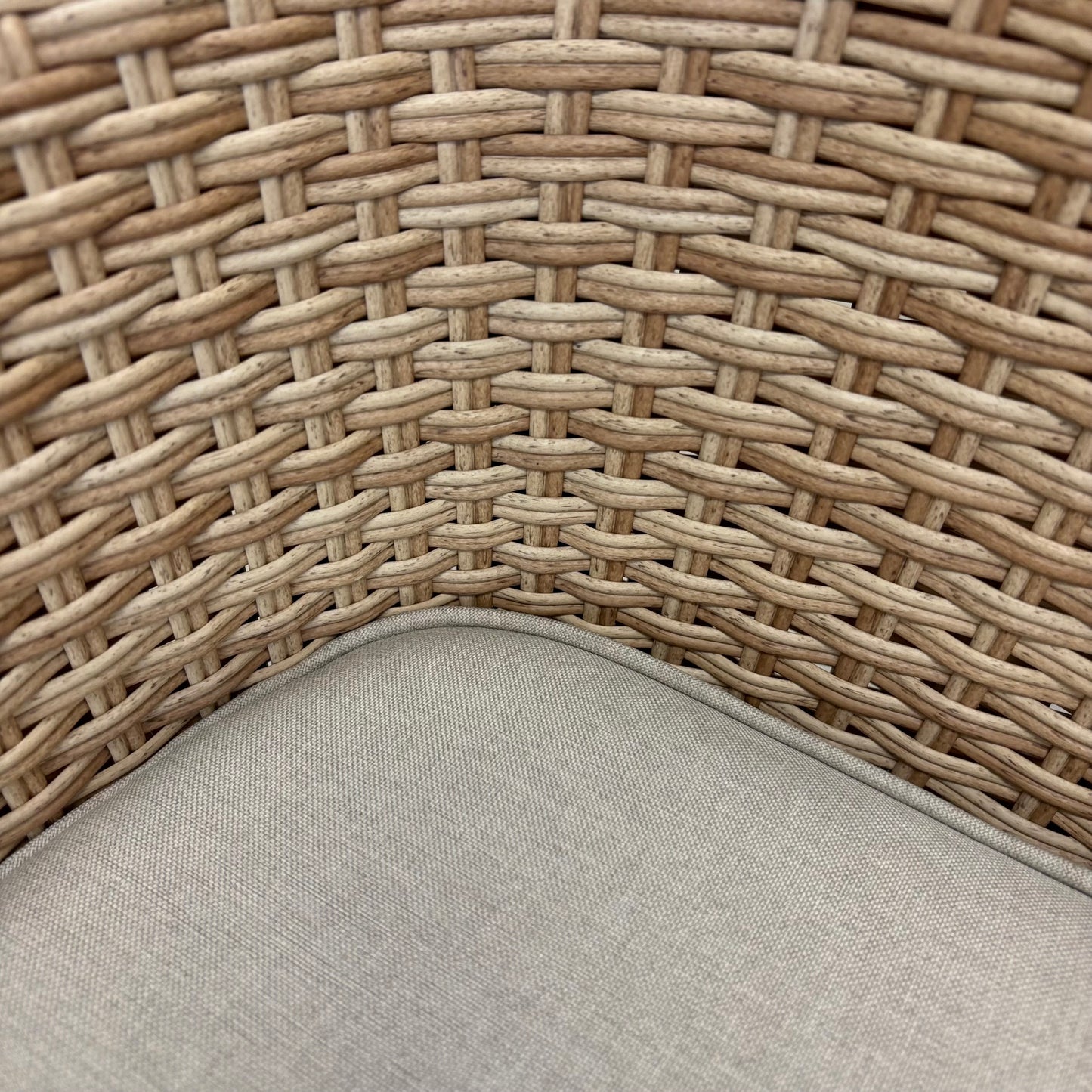 CALOR | Poly Rattan Wicker Stackable Outdoor Dining Chair | Light Brown