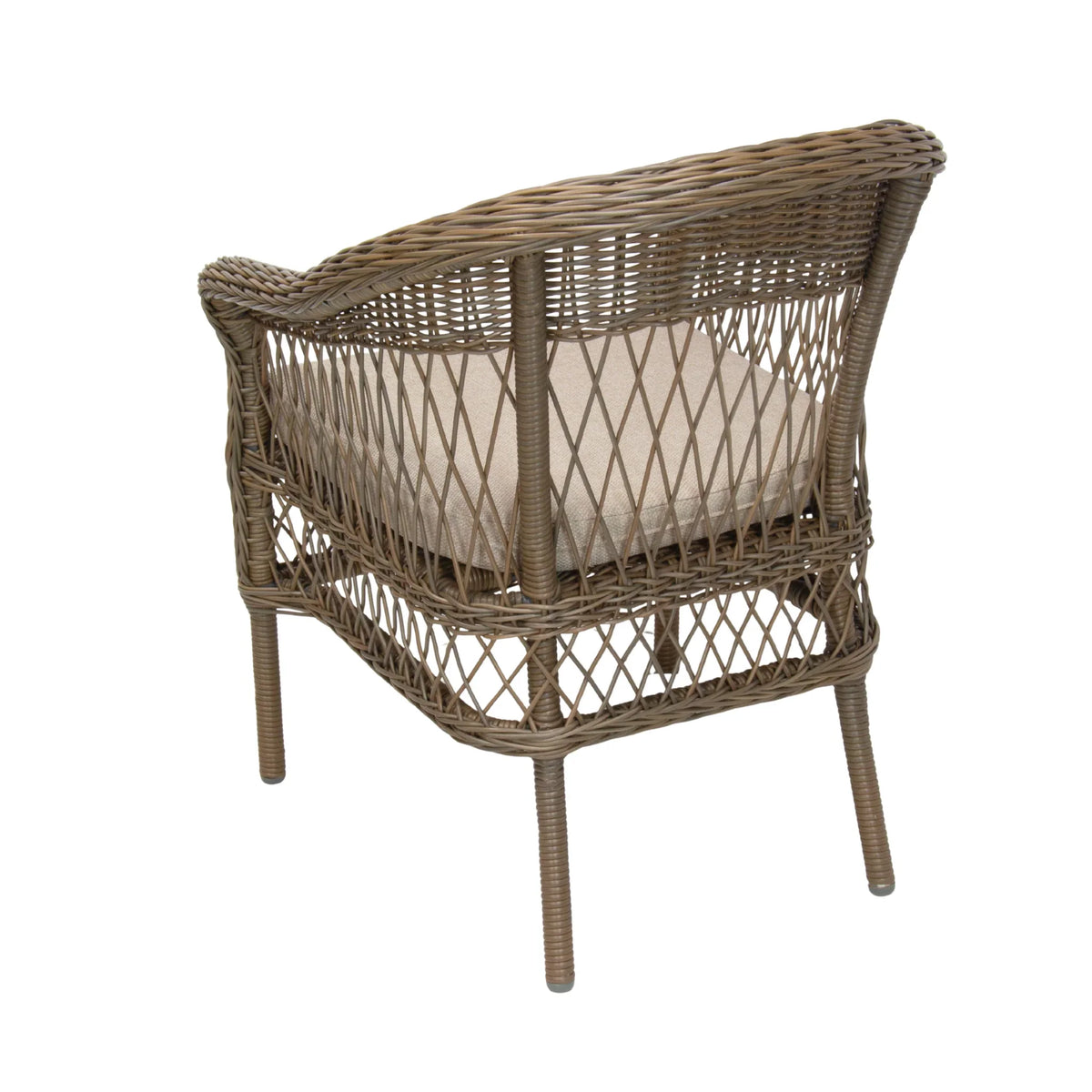 ARBUSTO | 2 Seater Poly Rattan Wicker Outdoor Balcony Set | Natural Brown