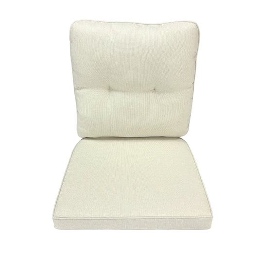 AMOIR | Outdoor Dining Chair Replacement Cushion Set (Seat +Back) | Cream Beige Colour | 52cmx52cm