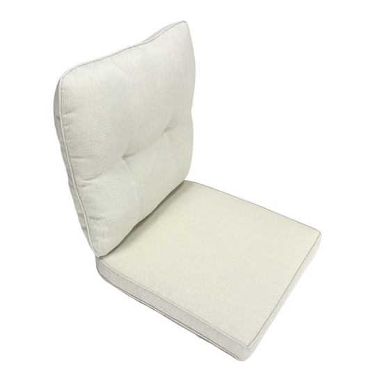 AMOIR | Outdoor Dining Chair Replacement Cushion Set (Seat +Back) | Cream Beige Colour | 52cmx52cm