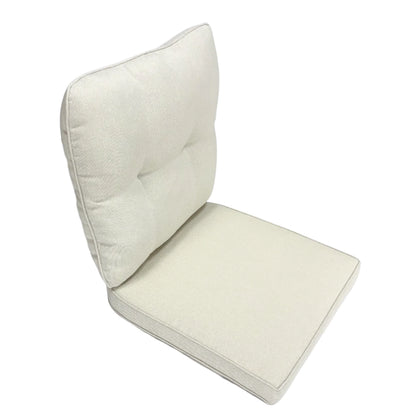 AMOIR | Outdoor Dining Chair Replacement Cushion Set (Seat +Back) | Cream Beige Colour | 52cmx52cm