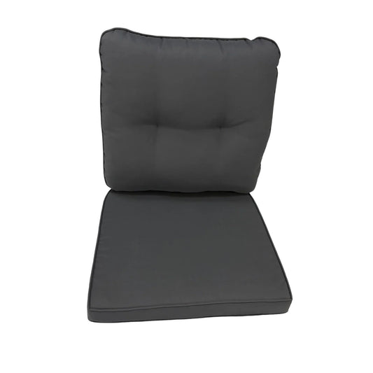 AMOIR | Outdoor Dining Chair Replacement Cushion Set (Seat +Back) | Dark Grey Colour | 52cmx52cm