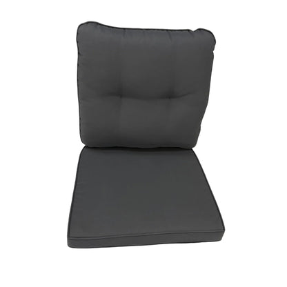 AMOIR | Outdoor Dining Chair Replacement Cushion Set (Seat +Back) | Dark Grey Colour | 52cmx52cm