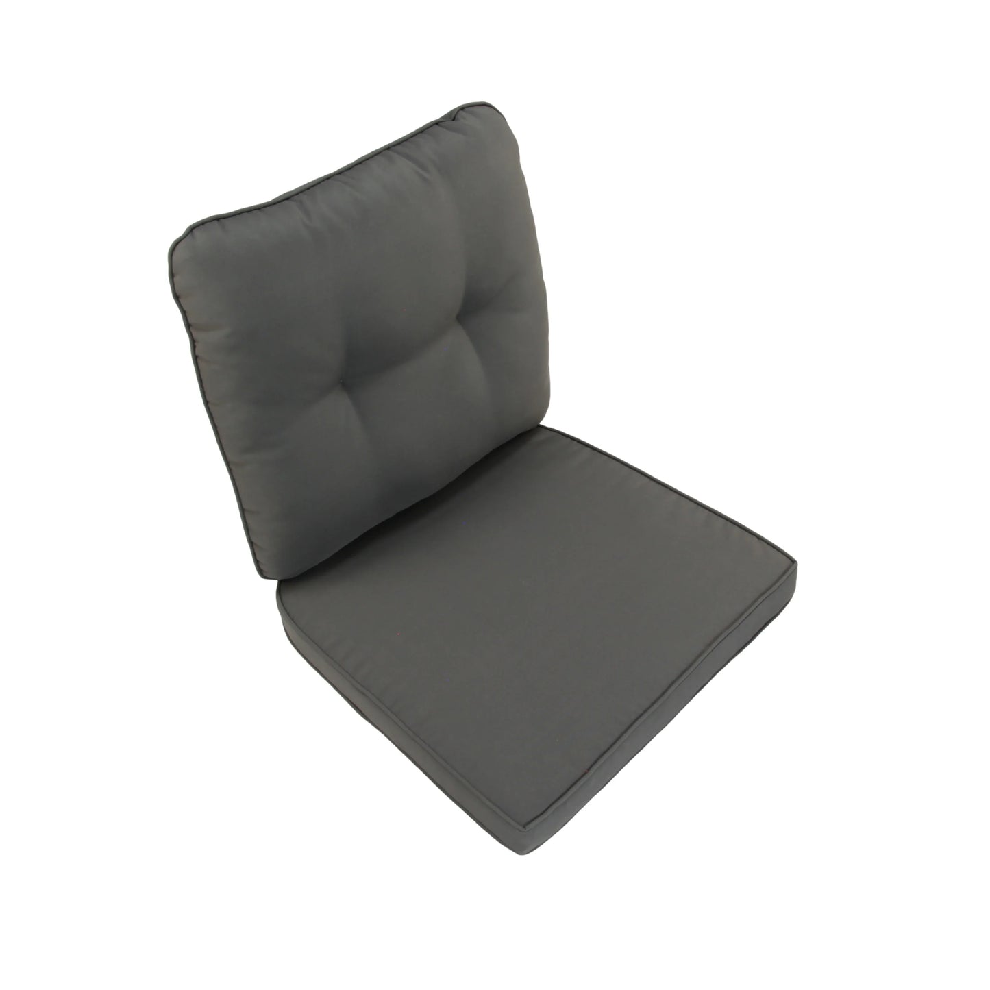 AMOIR | Outdoor Dining Chair Replacement Cushion Set (Seat +Back) | Dark Grey Colour | 52cmx52cm