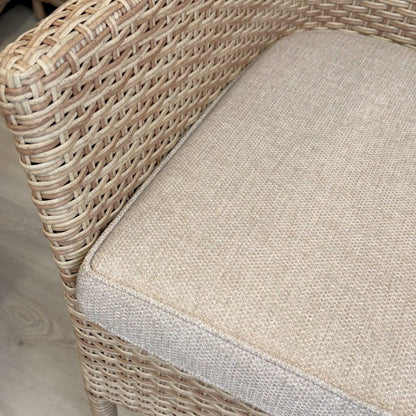 CALOR | Poly Rattan Wicker Stackable Outdoor Dining Chair | Light Brown