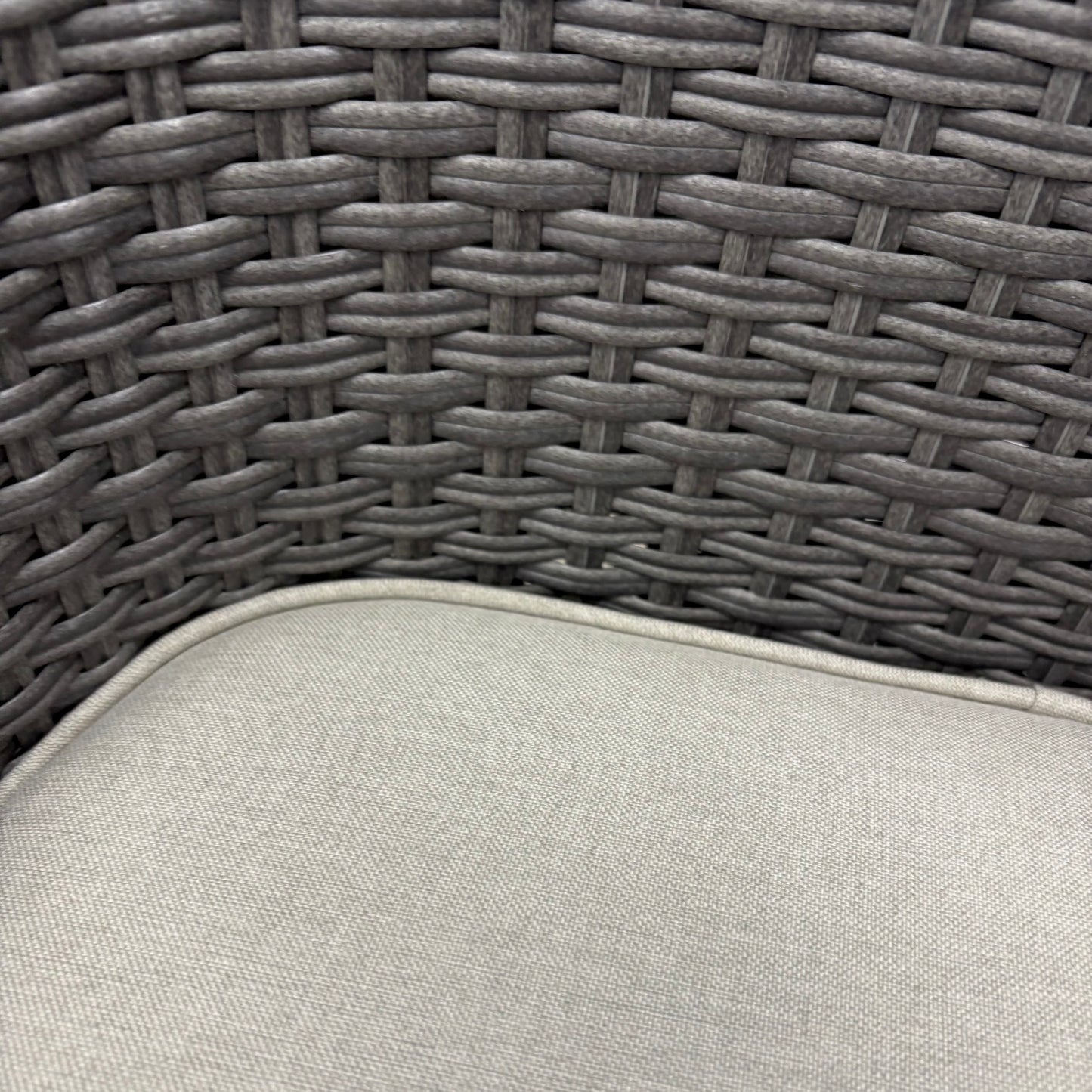 CALOR | Poly Rattan Wicker Stackable Outdoor Dining Chair | Grey